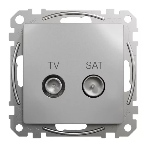 Schneider ÚJ SEDNA TV/SAT aljzat, végzáró, 4 dB, alumínium