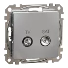 Schneider ÚJ SEDNA TV/SAT aljzat, átmenő, 7 dB, alumínium