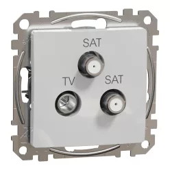  Schneider ÚJ SEDNA TV/SAT/SAT aljzat, végzáró, 4 dB, alumínium