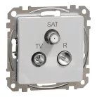 Schneider ÚJ SEDNA TV/R/SAT aljzat, átmenő, 7 dB, alumínium