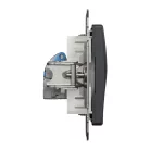 Schneider ÚJ SEDNA 1xRJ45 Cat6 STP aljzat, antracit