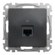 Schneider ÚJ SEDNA 1xRJ45 Cat6A UTP aljzat, antracit