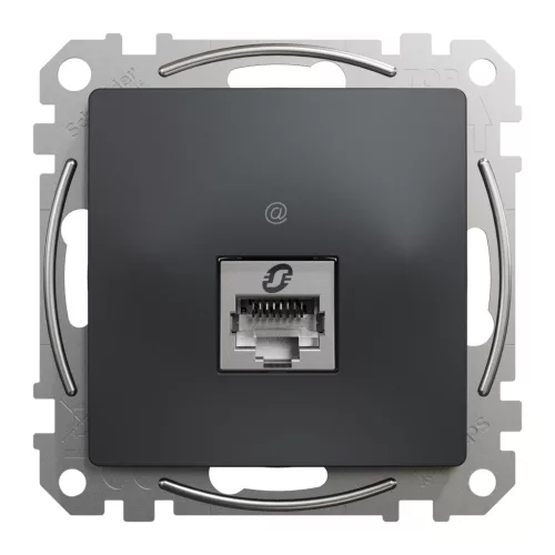 Schneider ÚJ SEDNA 1xRJ45 Cat6A STP aljzat, antracit