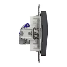 Schneider ÚJ SEDNA 1xRJ45 Cat6A STP aljzat, antracit