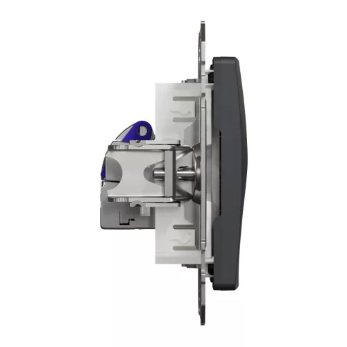Schneider ÚJ SEDNA 1xRJ45 Cat6A STP aljzat, antracit