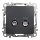Schneider ÚJ SEDNA TV/SAT aljzat, végzáró, 4 dB, antracit