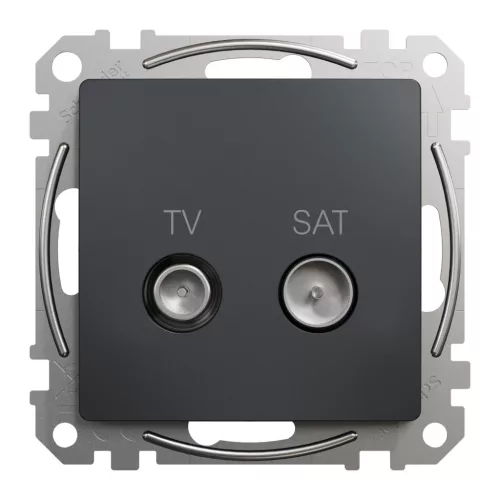 Schneider ÚJ SEDNA TV/SAT aljzat, végzáró, 4 dB, antracit