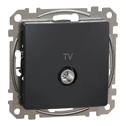 Schneider ÚJ SEDNA TV aljzat, átmenő, 7 dB, antracit