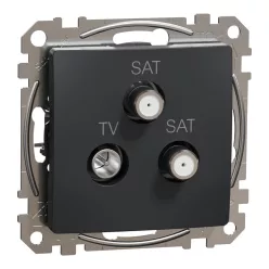   Schneider ÚJ SEDNA TV/SAT/SAT aljzat, végzáró, 4 dB, antracit