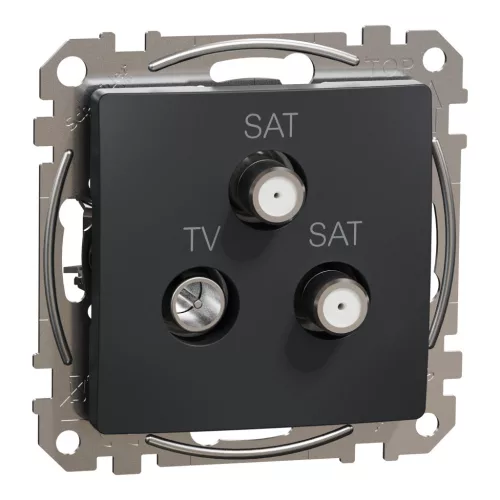 Schneider ÚJ SEDNA TV/SAT/SAT aljzat, végzáró, 4 dB, antracit