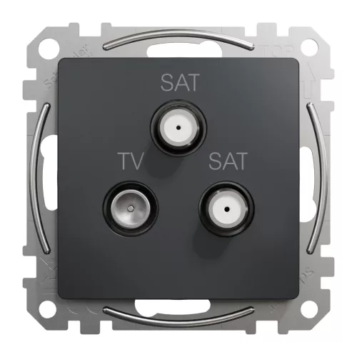Schneider ÚJ SEDNA TV/SAT/SAT aljzat, végzáró, 4 dB, antracit
