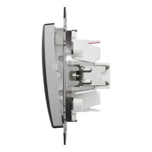 Schneider SEDNA Váltókapcsoló, rugós bekötés, 10AX, (106), szálcsiszolt alumínium