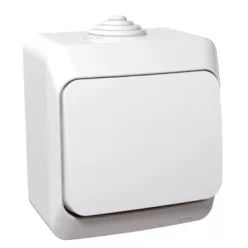   Schneider - CEDAR PLUS Egypólusú nyomó, IP44, fehér  - 101N (WDE000511)