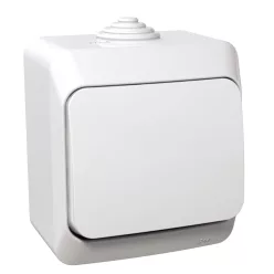   Schneider - CEDAR PLUS Váltókapcsoló, IP44, fehér - 106 (WDE000560)