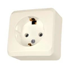   Schneider PRIMA 2P+F konnektor dugalj csatlakozóaljzat, 16A, krém