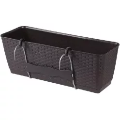 Prosperplast Ratolla balkonláda korlátra DRL500PW barna SP-255433