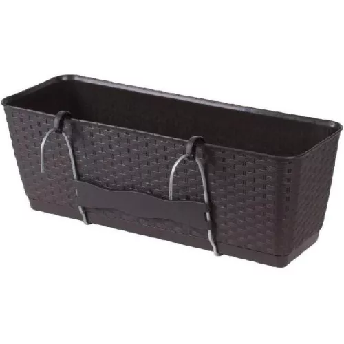 Prosperplast Ratolla balkonláda korlátra DRL500PW barna SP-255433