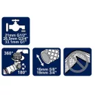 AQUACRAFT forgó tömlő csatlakozó csaphoz 550345 SP-256617