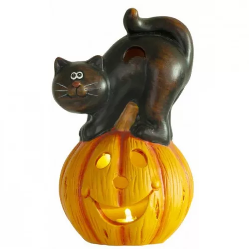 Xecco Halloween LED töklámpás macskával 2416 SP-8091206