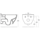 Sapho BRILLA RIMLESS fali WC beépített bidézuhannyal 100612