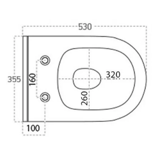 Sapho BRILLA RIMLESS fali WC beépített bidézuhannyal 100612