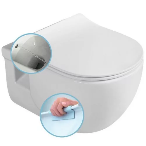Sapho BRILLA RIMLESS fali WC beépített bidézuhannyal 100612