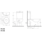 Sapho Kairo monoblokkos bidés WC tartállyal hátsó kifolyással PC106