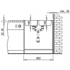 Teka E modell rozsdamentes mosogató 2B 800x440 mm T-10103041
