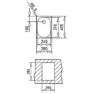 Teka E MODELL 1C beépíthető mosogató 280x405 mm rozsdamentes acél (T-10132001)