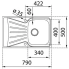 Teka Starbright 45 E-XN 1B 1D matt króm mosogató 79x50 115120038 képe