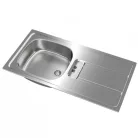 Teka Gravity 45 E-XP 1B 1D rozsdamentes mosogató 86x43 cm T-115120045 rajza