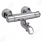 Ferro termosztátos kád csaptelep zuhanyváltóval króm TA1rajza