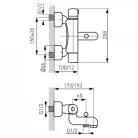 Ferro termosztátos kád csaptelep zuhanyváltóval króm TA1