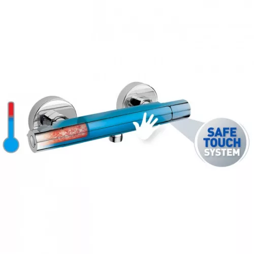 Ferro termosztátos kád csaptelep zuhanyváltóval króm TA1