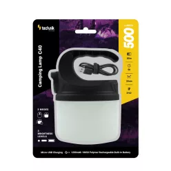   Technik Kemping Lámpa C40 (akkumulátoros) LM/XPE LED + micro USB (350 lumen)