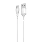 Technik Töltő-és Adatkábel PVC USB-A / Micro USB 5V 2,4A 1m Fehér