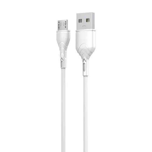 Technik Töltő-és Adatkábel PVC USB-A / Micro USB 5V 2,4A 1m Fehér