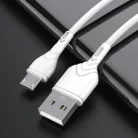 Technik Töltő-és Adatkábel PVC USB-A / Micro USB 5V 2,4A 1m Fehér