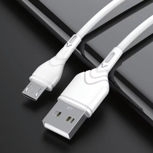 Technik Töltő-és Adatkábel PVC USB-A / Micro USB 5V 2,4A 1m Fehér