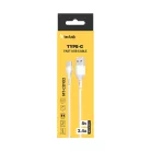 Technik Töltő-és Adatkábel PVC USB-A / USB-C 5V 2,4A 1m Fehér