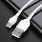 Technik Töltő-és Adatkábel PVC USB-A / USB-C 5V 2,4A 1m Fehér