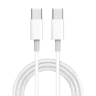 Technik Töltő-és Adatkábel TPE+ABS USB-C / USB-C 60W 20V3A 1m fehér