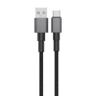 Technik Töltő-és Adatkábel Braided USB-A / USB-C 5V 3A 1m Fekete