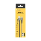 Technik Töltő-és Adatkábel Braided USB-A / USB-C 5V 3A 1m Fekete