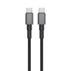 Technik Töltő-és Adatkábel Braided USB-C / USB-C 60W 20V 3A 1m Fekete