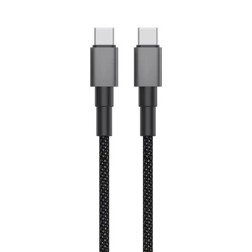Technik Töltő-és Adatkábel Braided USB-C / USB-C 60W 20V 3A 1m Fekete