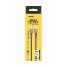Technik Töltő-és Adatkábel Braided USB-C / USB-C 60W 20V 3A 1m Fekete
