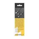 Technik Töltő-és Adatkábel Braided (5in1) USB-A/C to all 5V 3A 1,2m Fekete