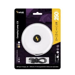   Technik Kemping Lámpa CX (akkumulátoros) XPG+24 LED + USB Type-C (250 lumen)