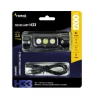 Technik Fejlámpa H33 (+1x18650) SST20 LED + USB-C (1200 lumen)